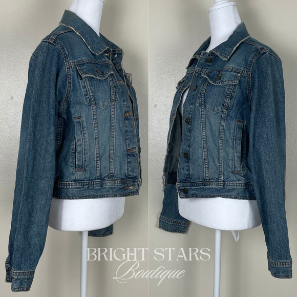 Rare Embroidered Denim Jacket ASO Joey Potter Dawsons Creek Vintage Casual - Picture 5 of 11